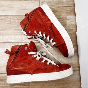 NEW A.S. 98  Adler Platform High Top Sneakers Rust Orange Size EU 42 US 11